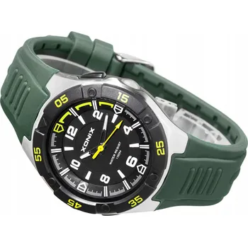 Hodinky Sportovní hodinky zelené pro chlapce analogové svítilna voděodolné