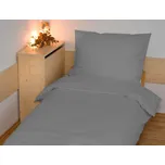 Povlečení francouzské bavlna UNI 240x220,70x90 antracit