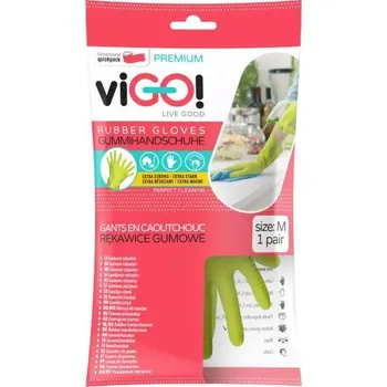 viGO! Rukavice gumové premium velikost M, 1 pár IDDRZEX05368