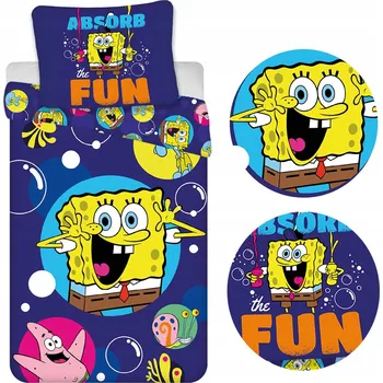 Povlečení Aptex Sada povlečení SpongeBob vícebarevné 100 x 135, 40 x 60 cm zip