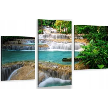 Obraz TRYPTYCH OBRAZ NA ZEĎ PŘÍRODA VODOPÁD 980 WZ