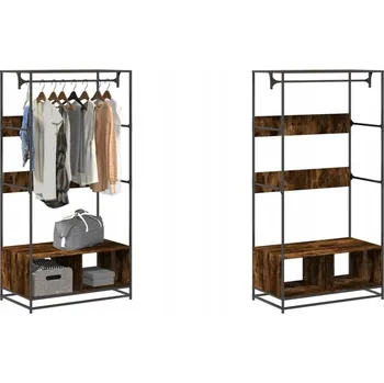 Šatní skříň Kouřový dub, Skříň, 90x50x180 cm, dřevotříska