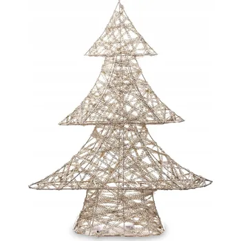 Obraz Zlatý vánoční stromeček LED DEcodomi