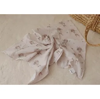 Zavinovačka Mušelínová Zavinovačka / Deka 120x120 cm - Králíčci