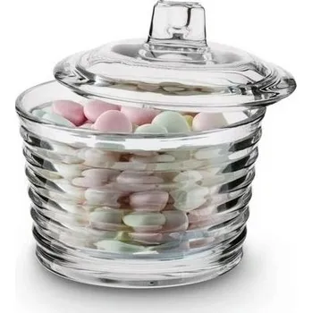 Dóza na potraviny Kulatá skleněná dóza (nádoba) na potraviny TADAR Strip 0,25 l