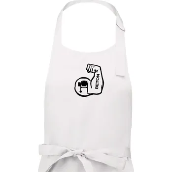 Kuchyňská zástěra Beton svaly - Pánská zástěra na vaření - Univerzální velikost ( Bílá )