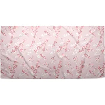 Sablio Ručník Růžové rostliny - 30x50 cm