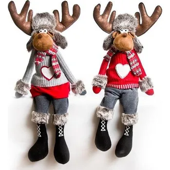 Obraz Sedící Sob červená dekorace H77 DEcodomi