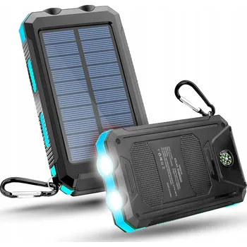 Powerbanka SOLÁRNÍ NABÍJEČKA POWERBANKA SVÍTILNA KOMPAS 10000mAh