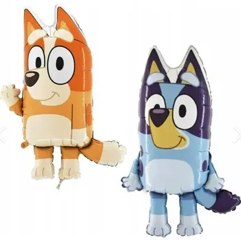 Balónek Sada fóliových balónků Bluey a Bingo s licencí, 91 cm