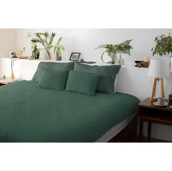 Povlečení Povlečení LUX Premium 100% Bavlna – 4 díly Dark Green 220 x 240 cm
