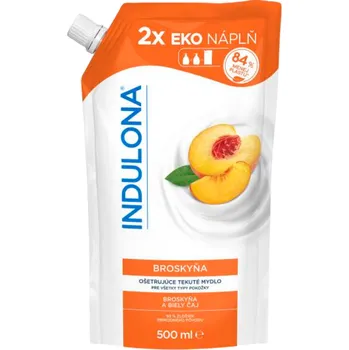 Koupelová kosmetika Indulona pečující tekuté mýdlo Broskev - náhradní náplň 500ml IDDRZEX12205