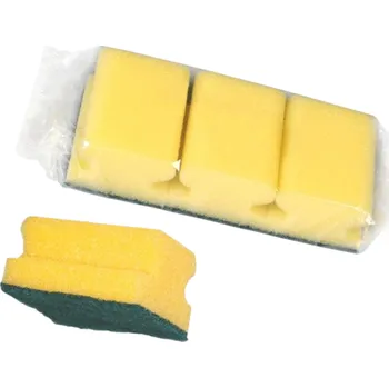 Houbička Spokar houbička na nádobí, profilovaná, 78 × 60 × 45 mm, balení 3 ks IDDRZEX11604