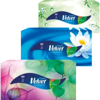 Velvet Classic 2vrstvé papírové kapesníky, 100 ks IDDRZEX12152