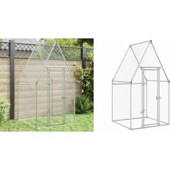 Klec pro kuřata, stříbrná, 100x100x190 cm, ocel