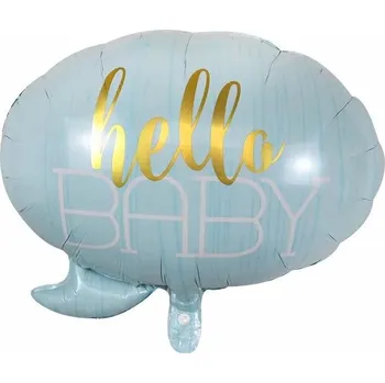 Balónek Fóliový balónek Hello Baby, modrý obláček