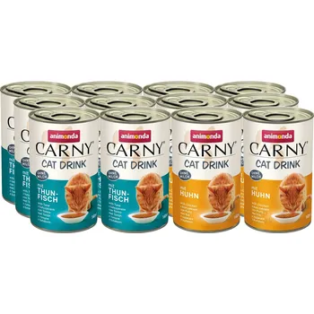 Krmivo pro kočku Animonda Carny Cat Drink nápoj pamlsek pro kočky 12x140 ml mix chutí