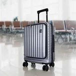 PM Euro-Trading Cestovní kufr Lisbon, stříbrný 496435