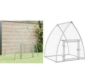 Klec pro kuřata, stříbrná, 100x105x120 cm, ocel