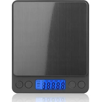 Kuchyňská váha Mini digitální kuchyňská váha s miskou do 3 kg / 0,1 g, černá