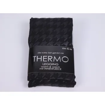 Dámské punčochy CNB BERLIN Termo legíny DE89505 C černé s pepito vzorem velikost oblečení - dospělí: 40/42