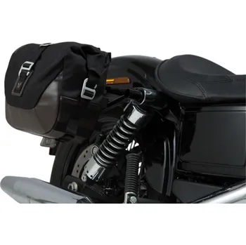 Zavazadlo na motocykl SADA BRAŠEN A NOSIČŮ LEGEND GEAR SW-MOTECH HARLEY DAVIDSON DYNA WIDE GLIDE (09-17) HNĚDÁ