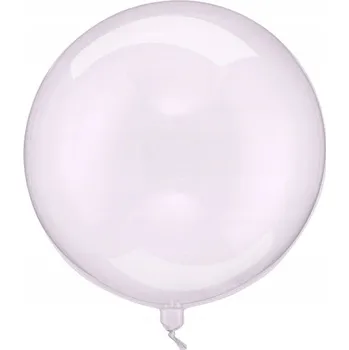 Balónek Fóliový balónek BOBO Koule 40 cm transparentní - fialový průhledný