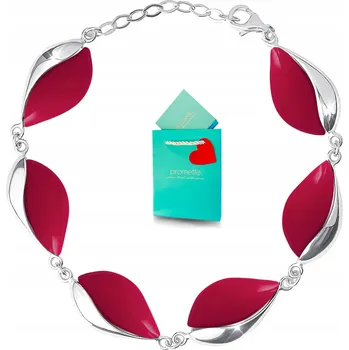 Náramek Náramek korál červený stříbro dámský stříbrný s korálem 925