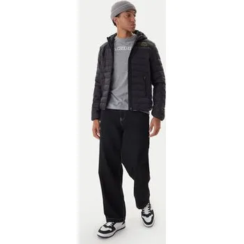 Pánská móda Kappa Bunda pro přechodné období Logo Astrom 34243TW Černá Slim Fit XXL
