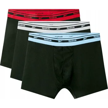 Pánské spodní prádlo Pánské boxerky spodní prádlo slipy černé REEBOK 3PACK DARIAN-AW24-BLACK M