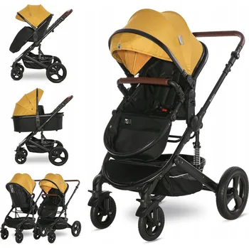 Přeprava dětí Multifunkční kočárek 2v1 Sportovní verze + Hluboká korba Lorelli Boston Lemon Curry