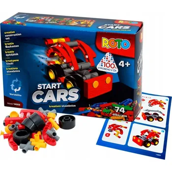 ostatní stavebnice Stavebnice Roto Start Auta 74 dílků
