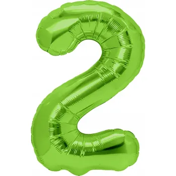 Balónek Foliový balónek „Číslice 2“ zelený 40'