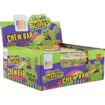 Bonbon Sweet´n Fun | Sour Busters Chew Bar - kyselé karamelové bonbóny 48 ks