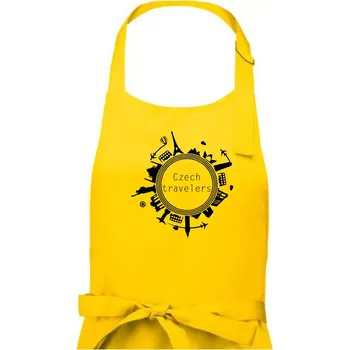 Kuchyňská zástěra Czech Travelers jednobarevný - Pánská zástěra na vaření - Univerzální velikost ( Žlutá )