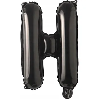 Balónek Fóliový balónek Písmeno H černý 92 cm