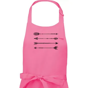 Kuchyňská zástěra Šípy kresba - Pánská zástěra na vaření - Univerzální velikost ( Růžová )