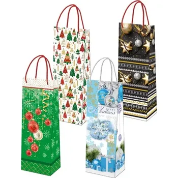 Dárková taška Dárková taška vánoční, ražba - mix 350 x 125 x 90 mm (T LATR MIX va )