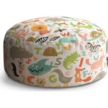 Taburet Sablio Taburet Circle Zoo abeceda: 38x48 cm