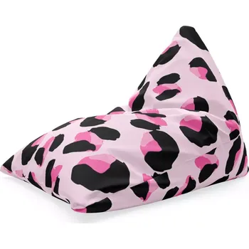 Sedací pytel Sablio Sedací vak Triangl Růžový gepard: 120 x 100 x 100 cm