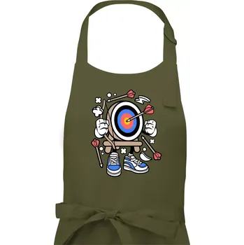 Kuchyňská zástěra Lukostřelba komiks - Pánská zástěra na vaření - Univerzální velikost ( Khaki )