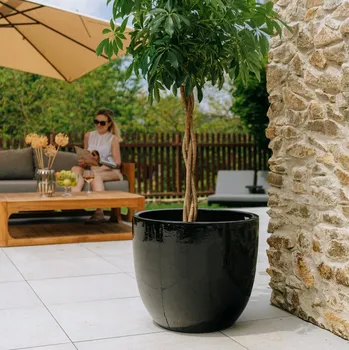 Květináč Černý keramický Květináč Provencelia 36 cm x 34 x 36 cm