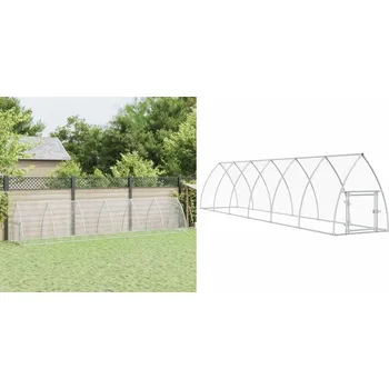 Klec pro kuřata, stříbrná, 600x105x120 cm, ocel pozinkovaná