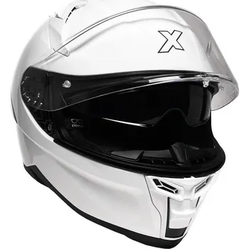 Helma na motorku Motocyklová přilba integrální závodní ROXAR BAYAMO BÍLÁ LESKLÁ S