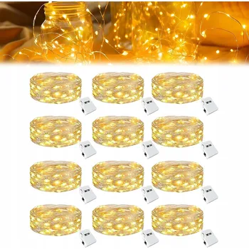 Vánoční dekorace DRÁT PRO SVĚTELNÝ DRÁTEK 2M, SADA 12 KS, 20 LED DIAMONDŮ, 3 ks