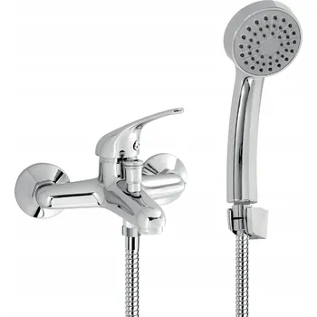 Vodovodní baterie Nástěnná vanová baterie Novaservis Titania Iris stříbrná