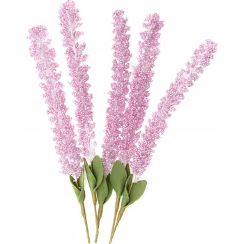 umělá květina Umělé větvičky levandule lila růžové 15 cm 5ks