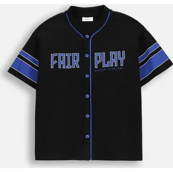 Chlapecké tričko Coccodrillo dětské tričko černé bavlna velikost 164