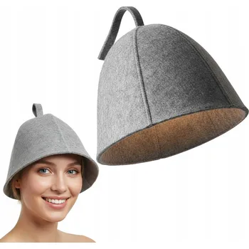 Čepice do sauny Sauna-czapka plstěná šedá 3 mm velikost S/M-L-XL/XXL