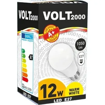 Žárovka VOLT ŻARÓWKA 12W A+ LED PATICE E27 1050LM TEPLÁ BÍLÁ